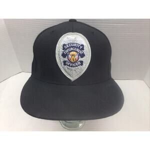 Lids Security Enforcement Officer Cloth Patch Black Fitted Hat Size 7 5/8
